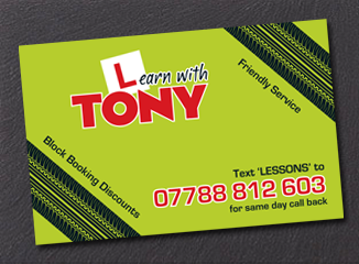 Learn With Tony Business Card - Front